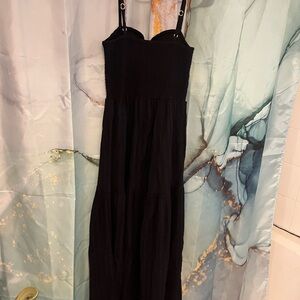 L*Space Black Strapless Sundress Sweetheart Neckline